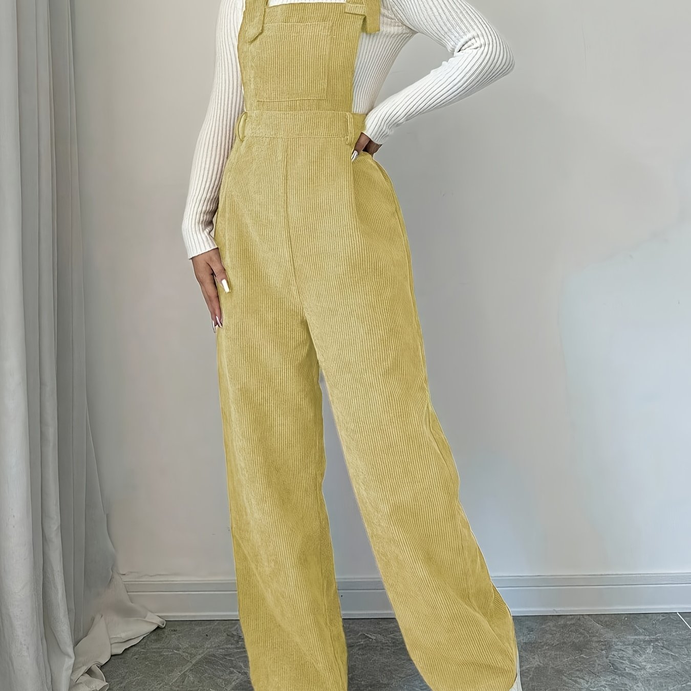 Non-Stretchy Corduroy-Like Overall