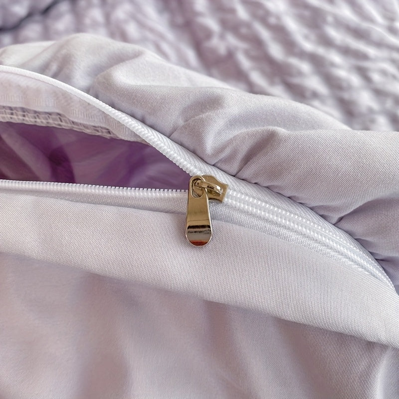 Double-Layer Lace Duvet Cover and Pillowcase Set