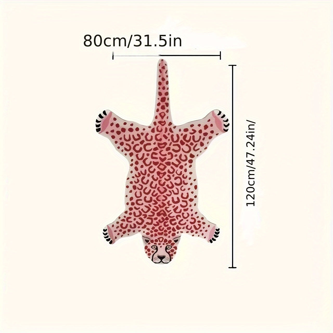 Plush Leopard Print Area Mat