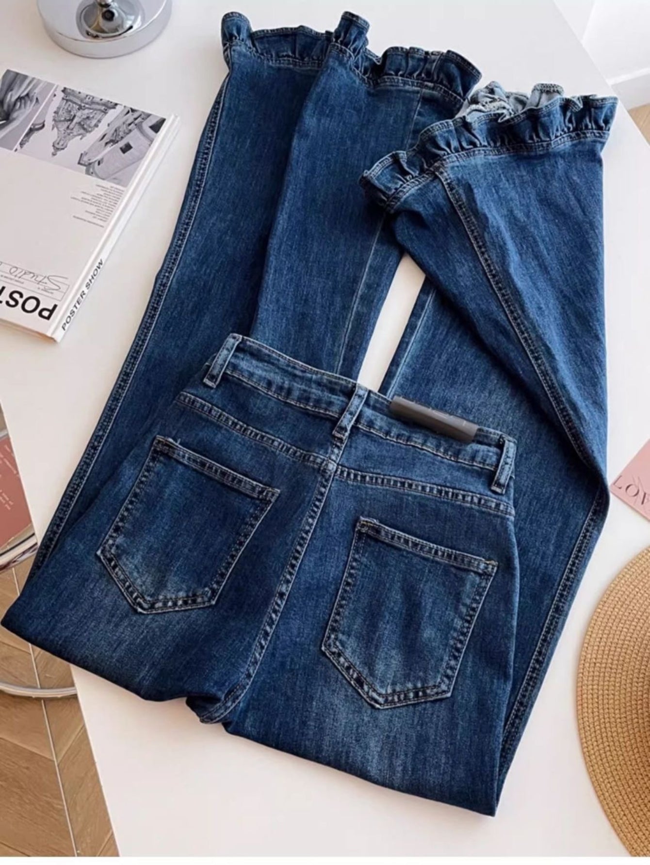 High-Waisted Wide-Leg Jeans