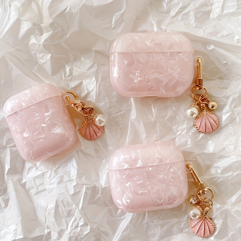 Pink Shell Pattern Plus Shell Pendant Case