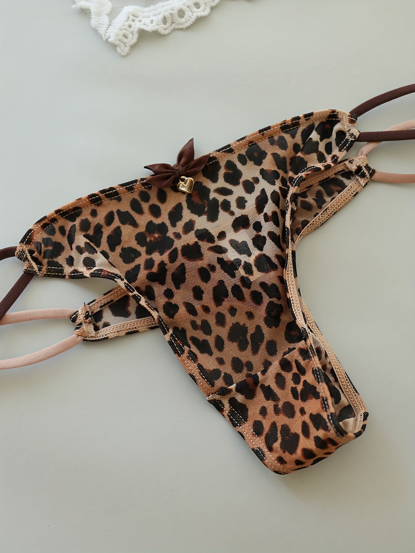 {5-Pack} Low-Rise Sheer Thong Underwear