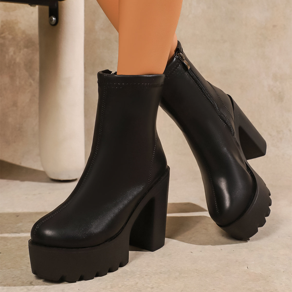 Platform Boots with 4.33inch Thick Platform & 4.33inch Stiletto Heel