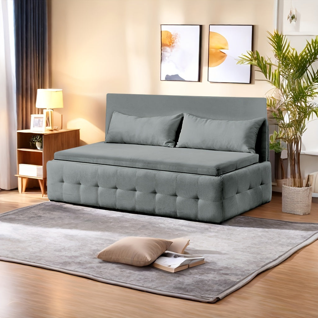 3-in-1 Convertible Velvet Loveseat Sleeper Sofa