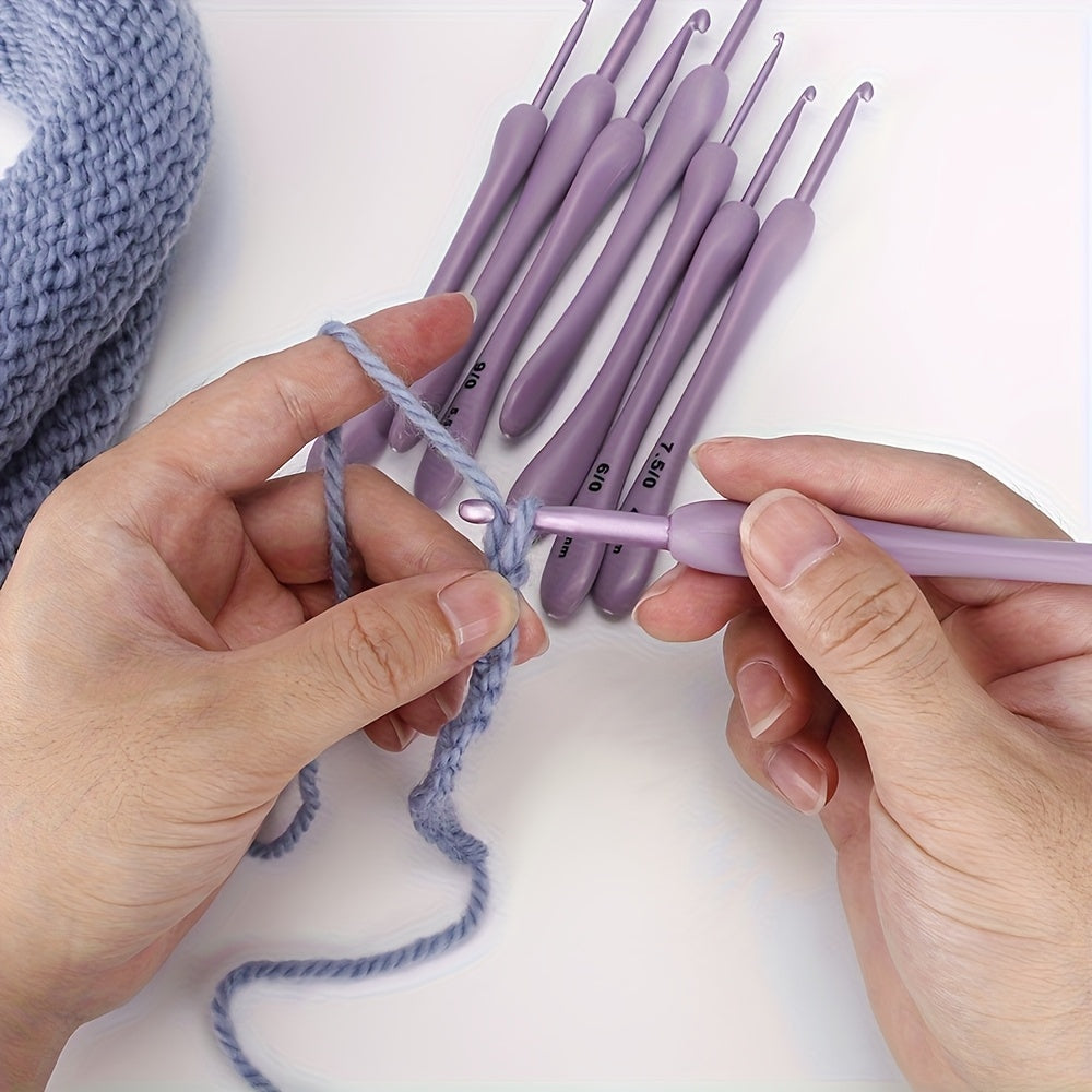 8 Sizes Purple Crochet Hook Set