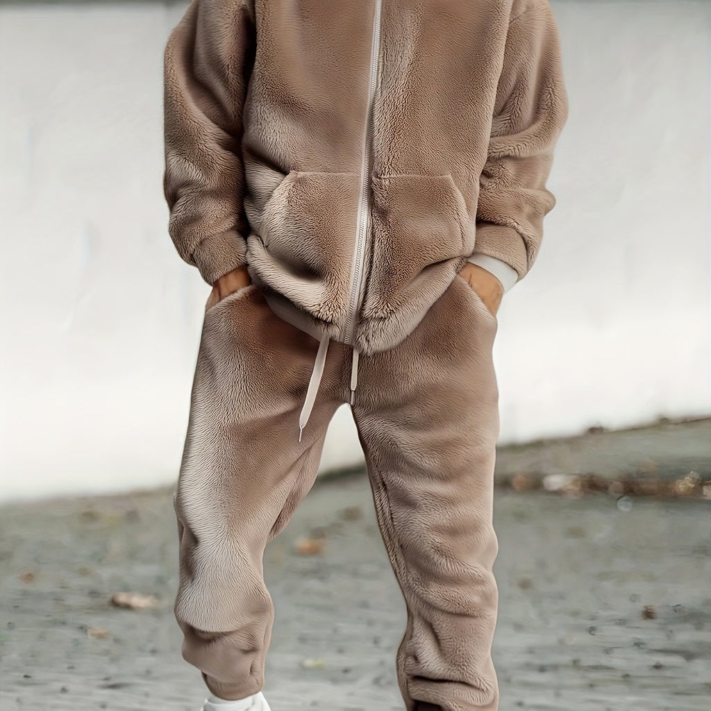 Hooded Sweatshirt with Long Pants Set
