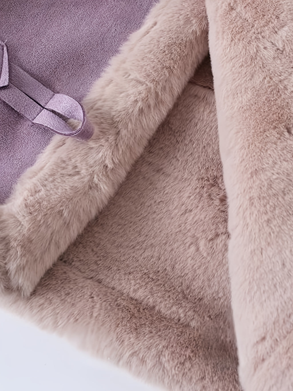 Plush-Lined Button-Front Cardigan-Style Coat with Stand Collar