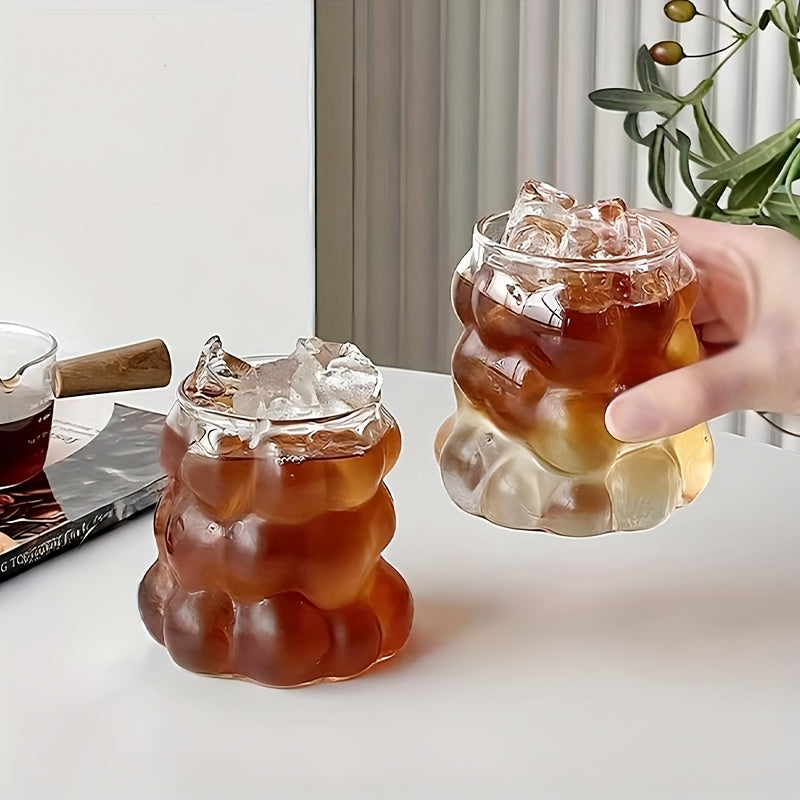 {4pcs} Grape Shape Cute Drinking Glasses with straw and straw brush