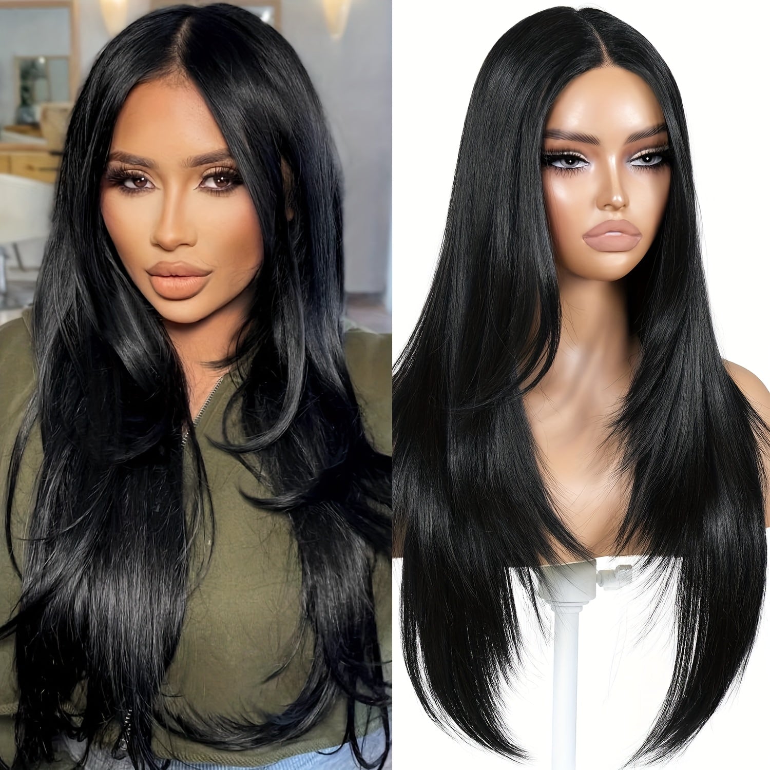 Glueless T-Part Synthetic Lace Front Wig