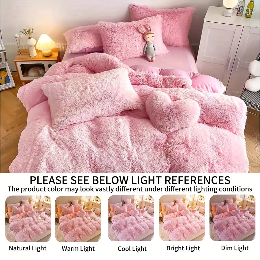 {3/4pcs} Faux Down Comforter Set