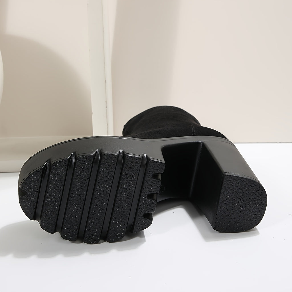 Chunky-Heeled Ankle Boots