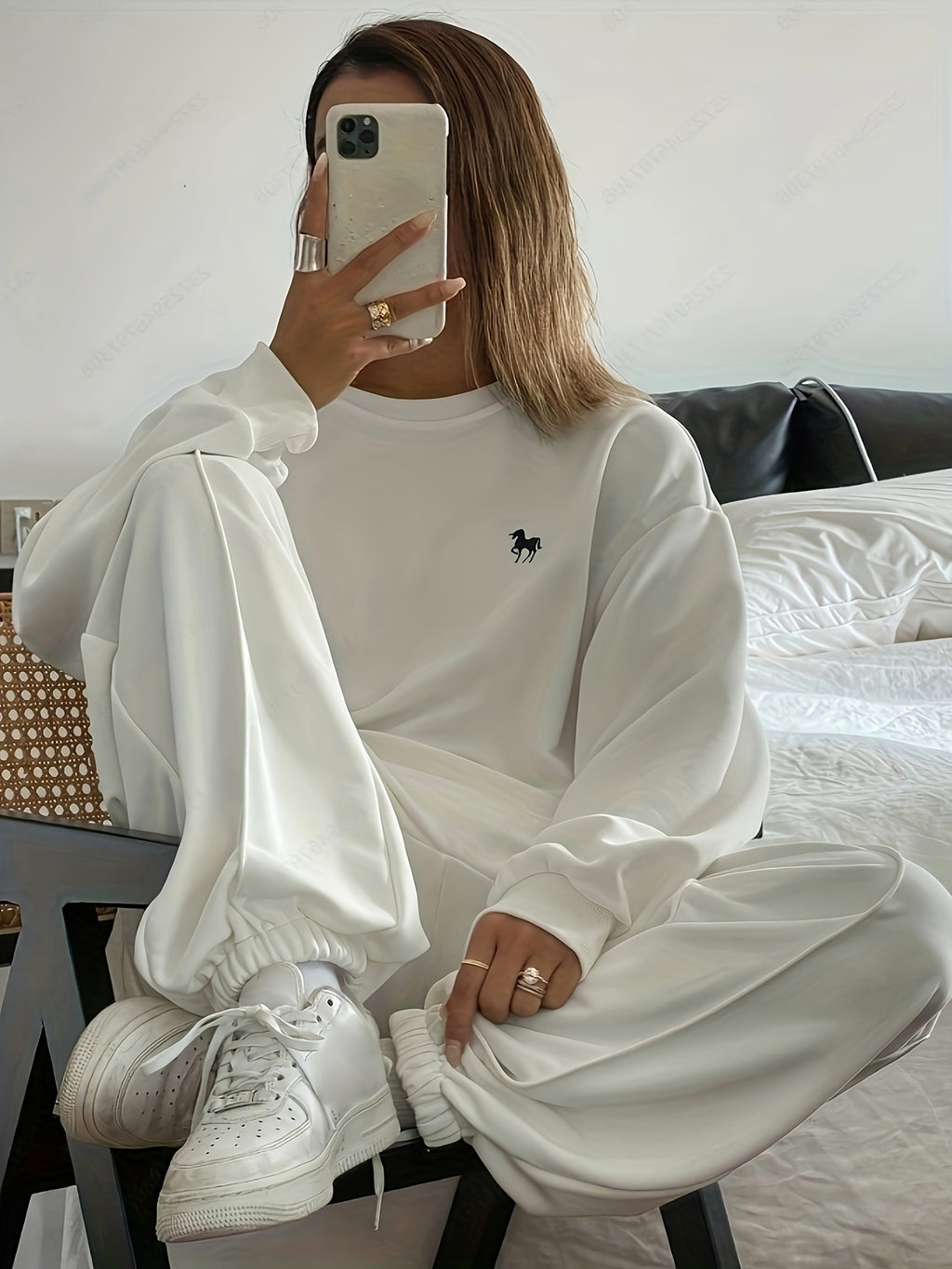 Casual Sweatshirt and Pants Set