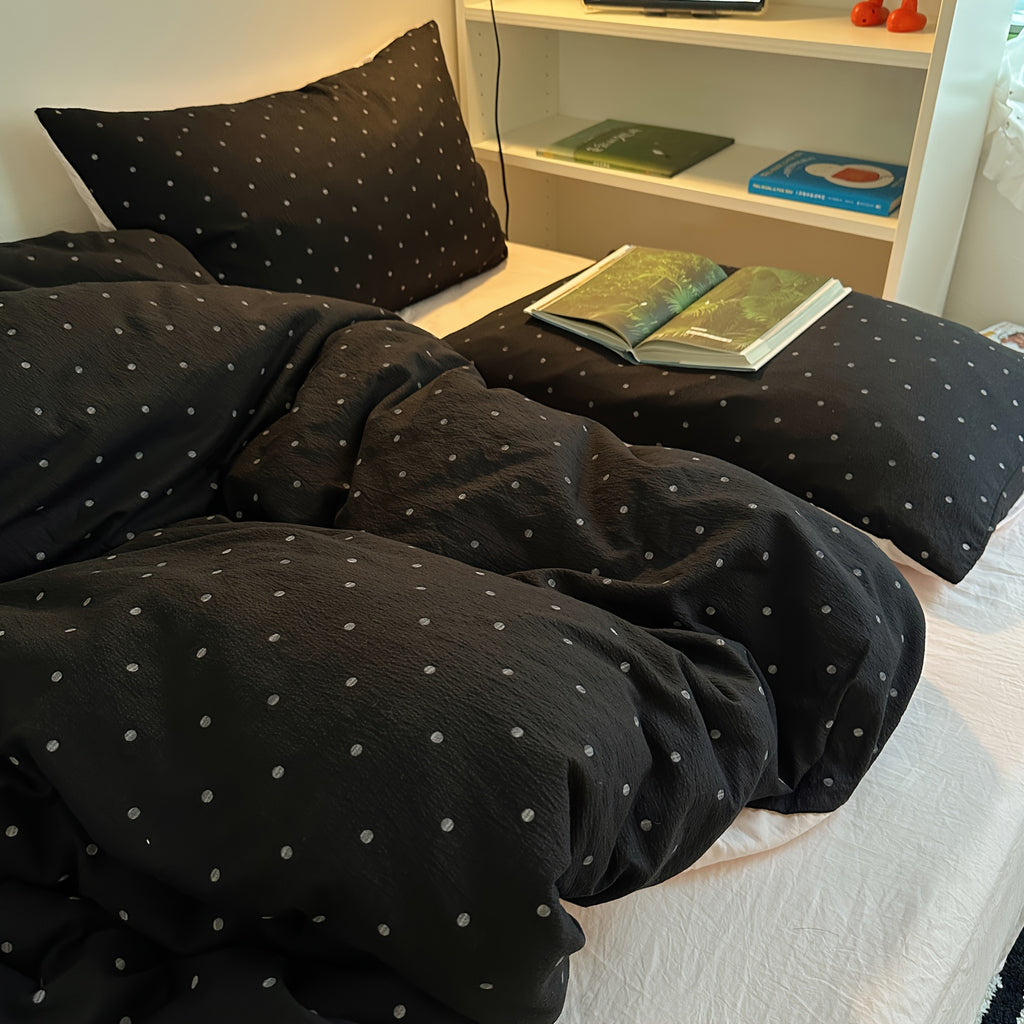 {4pcs} Polka Dot Soft Bedding Set