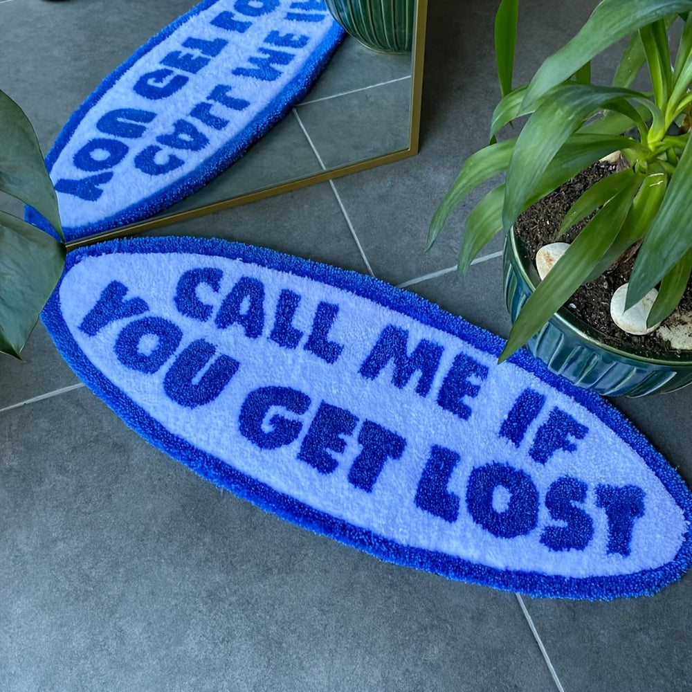"Call Me If You Get Lost" Oval Rug