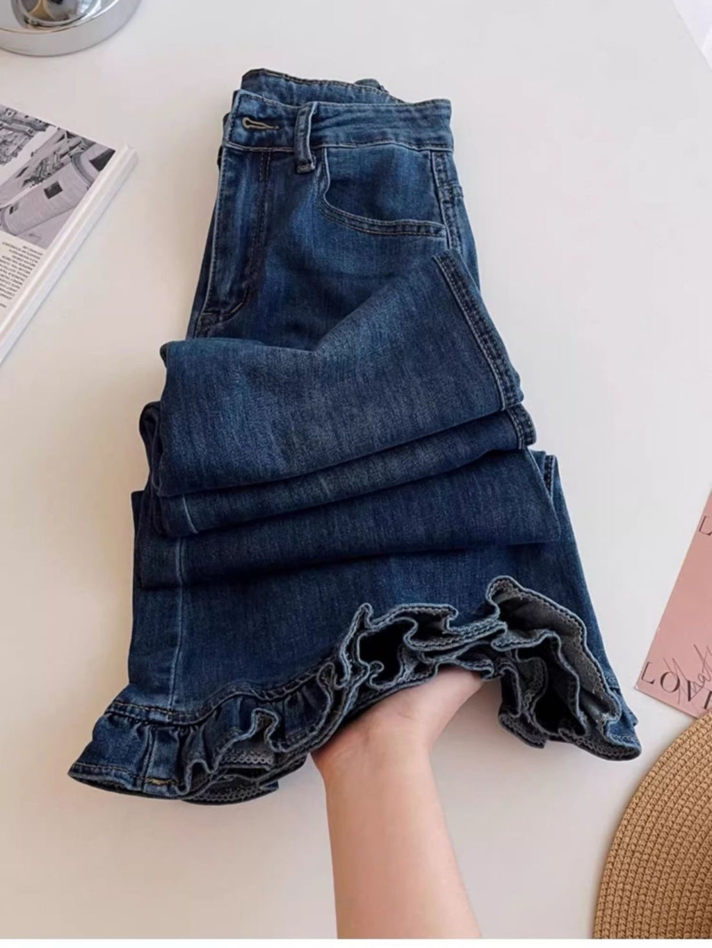 High-Waisted Wide-Leg Jeans