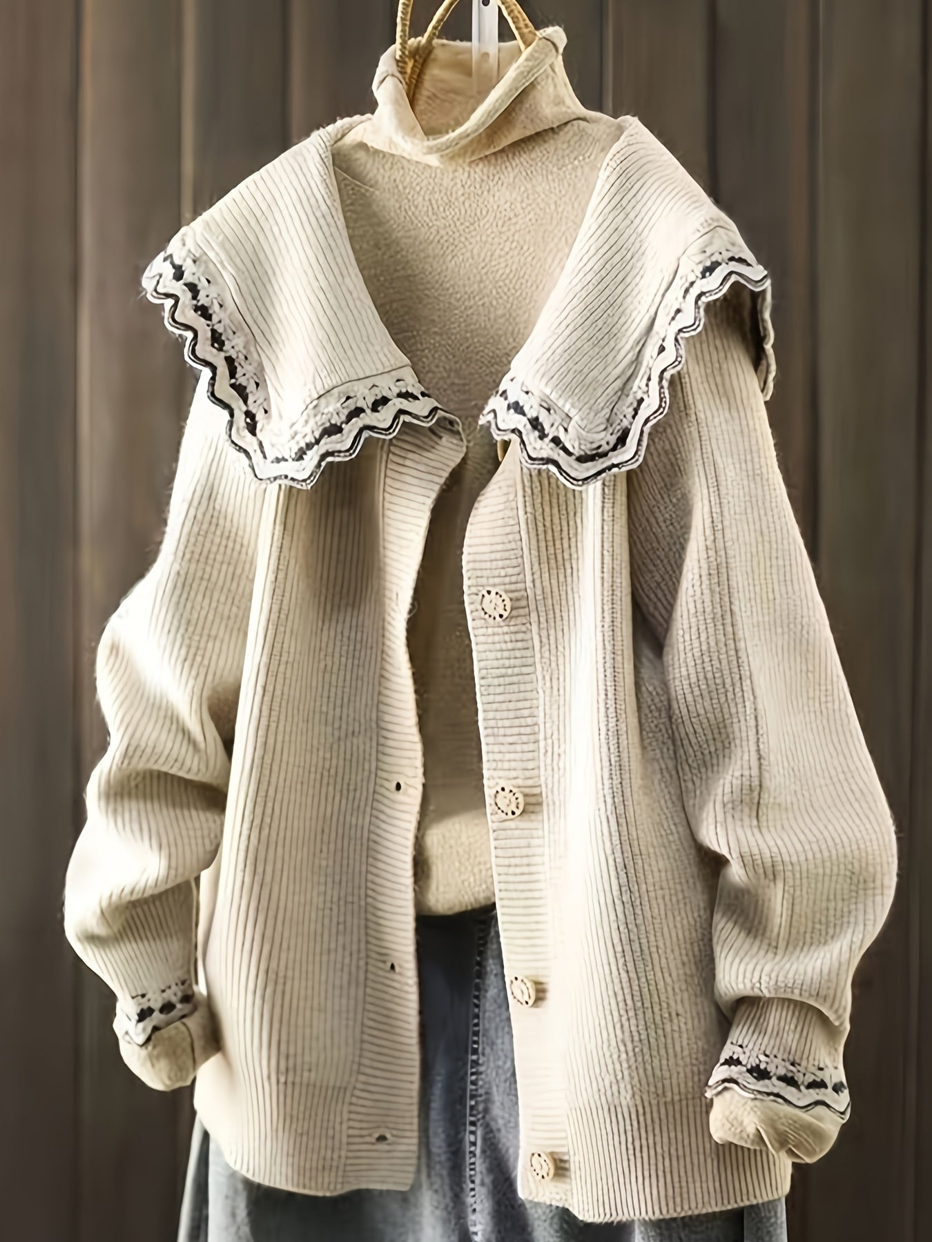 Contrast Lace Sweater