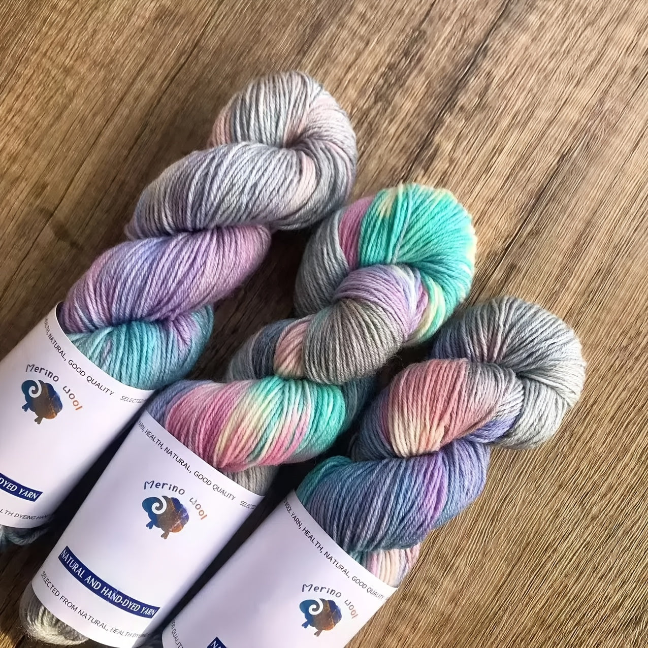 {3pcs} Hand-dyed Wool Yarn