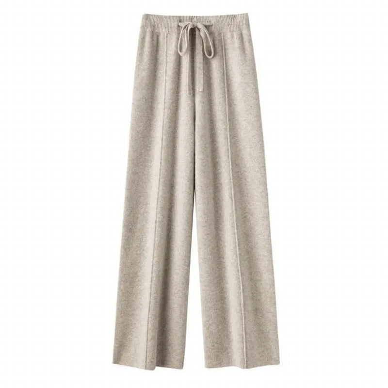 Women's High-Waisted Wide-Leg Pants - Winter New 2025 Dense Trousers with  Loop & Pockets, Straight-Leg -Skimming (Non-Mopping) Length, Machine Washable Elegant Trousers for Dresses/Skirts/Blouses (Style 54) - Autumn/Winter