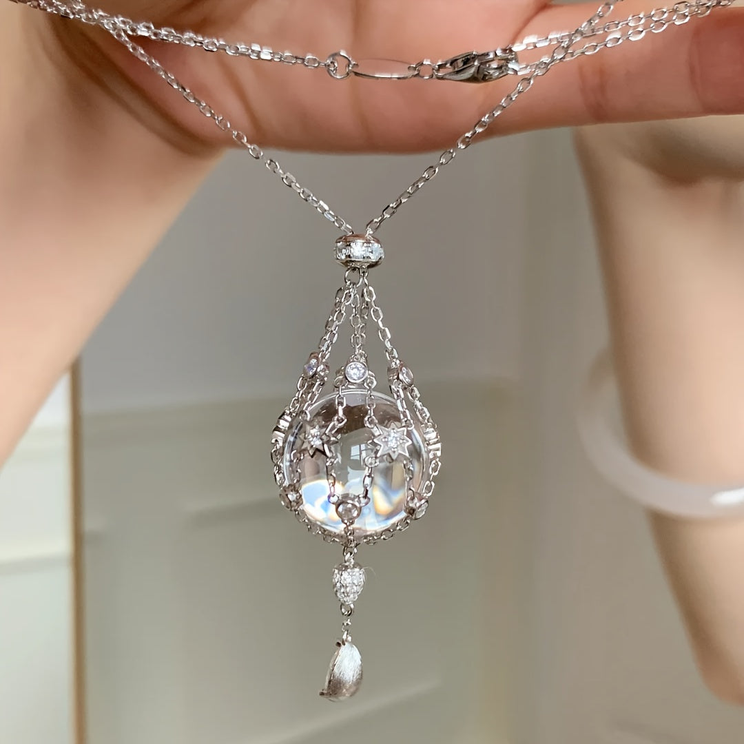 Vintage 18K Gold Plated Star & Tassel Fringe Necklace