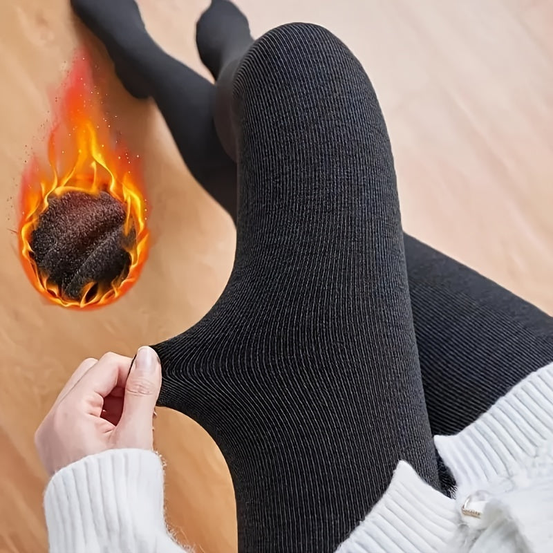 1pc Winter Fashion Simple Style Grey Women's Pantyhose Comfortable Medium Thickness Tights