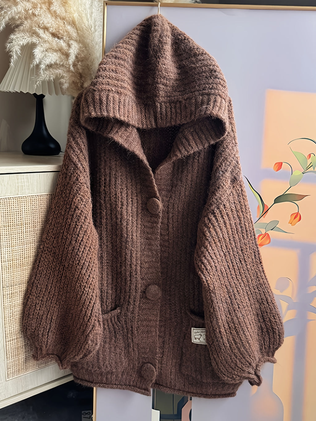 Elegant Brown Cardigan