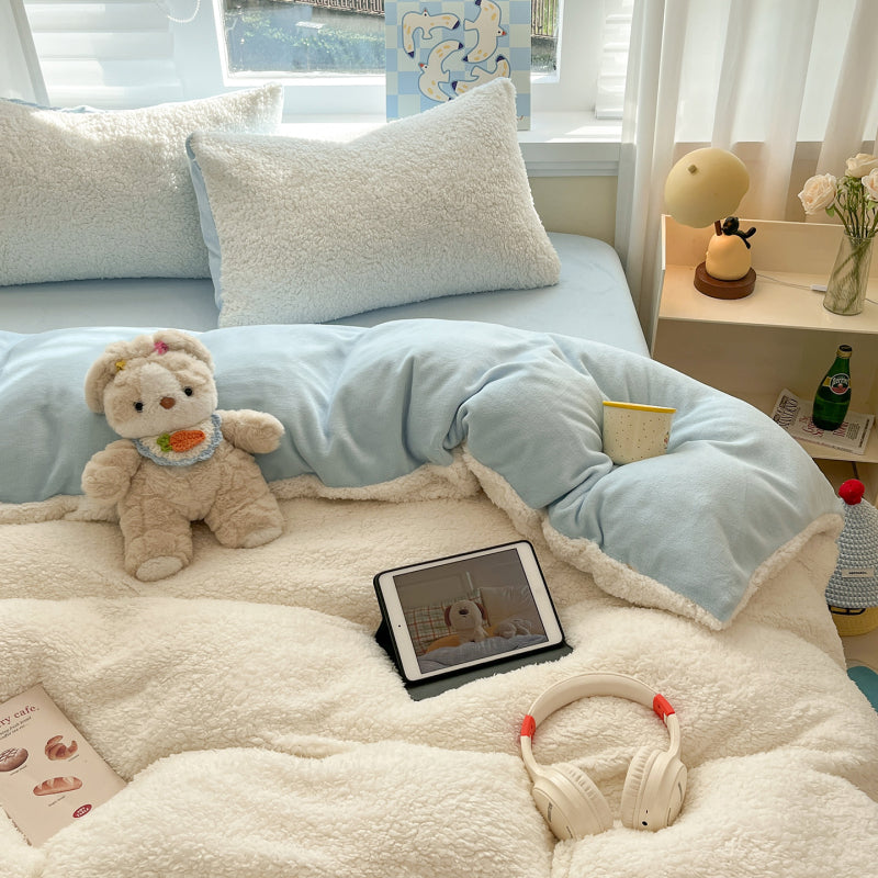 {3/4pcs} Lambskin Milk Velvet Set