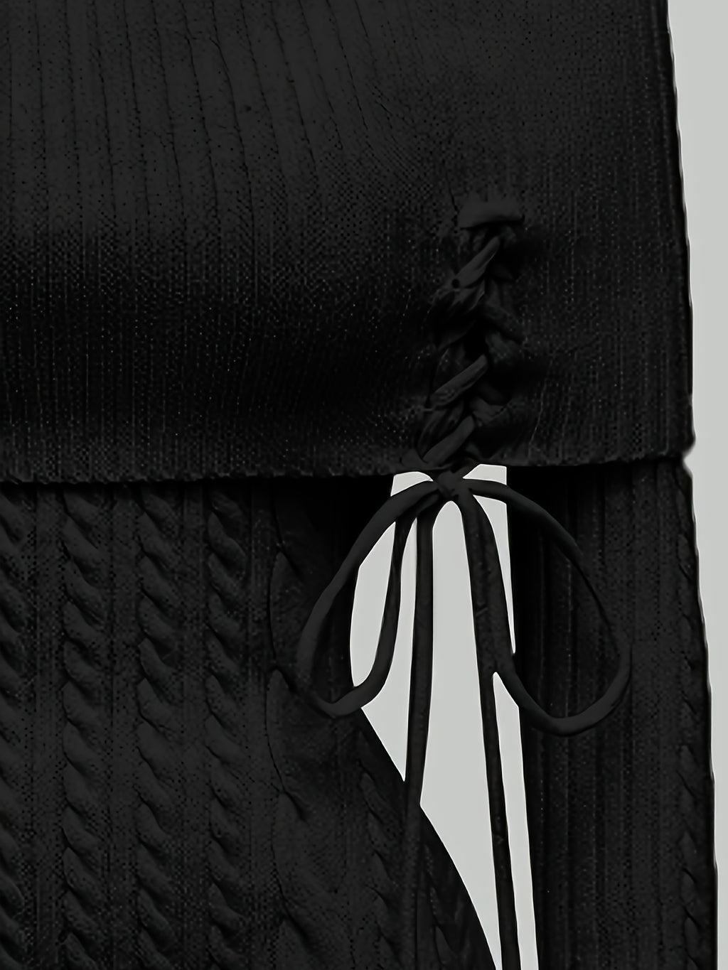 Women's Elegant Off-Shoulder Plush Ball Pendant Sweater Dress - Mid-Length Ribbed Party Dress with Adjustable Lace-Up Back, Fluffy Cuffs & Pompom Details for New Year, Valentine's Day, Special Occasions (Machine Washable), Dr