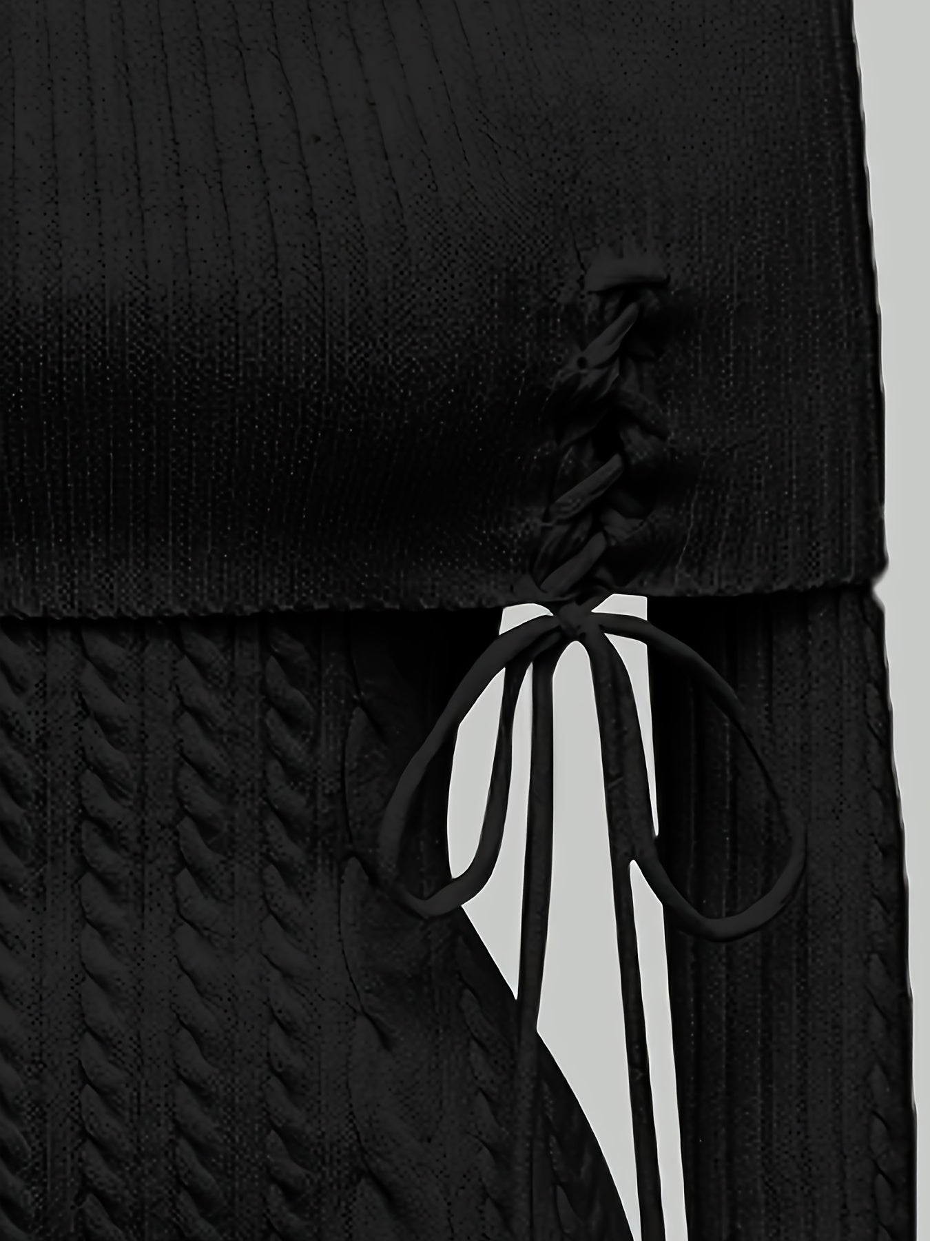 Women's Elegant Off-Shoulder Plush Ball Pendant Sweater Dress - Mid-Length Ribbed Party Dress with Adjustable Lace-Up Back, Fluffy Cuffs & Pompom Details for New Year, Valentine's Day, Special Occasions (Machine Washable), Dr