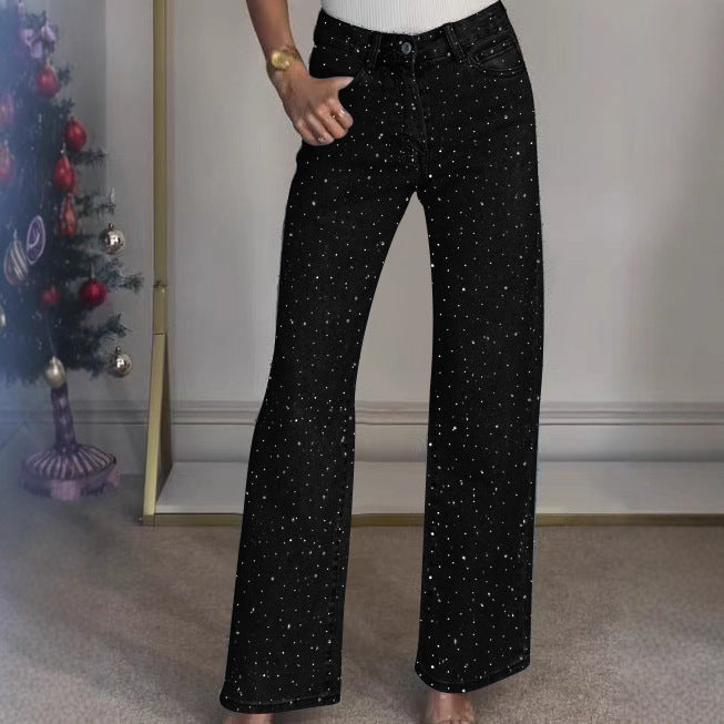 High Waist Straight Leg Jeans