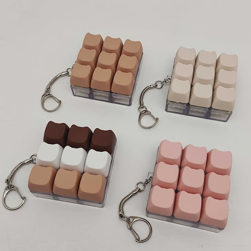 Finger Press Keycap Pop Fidget Toy Keychain