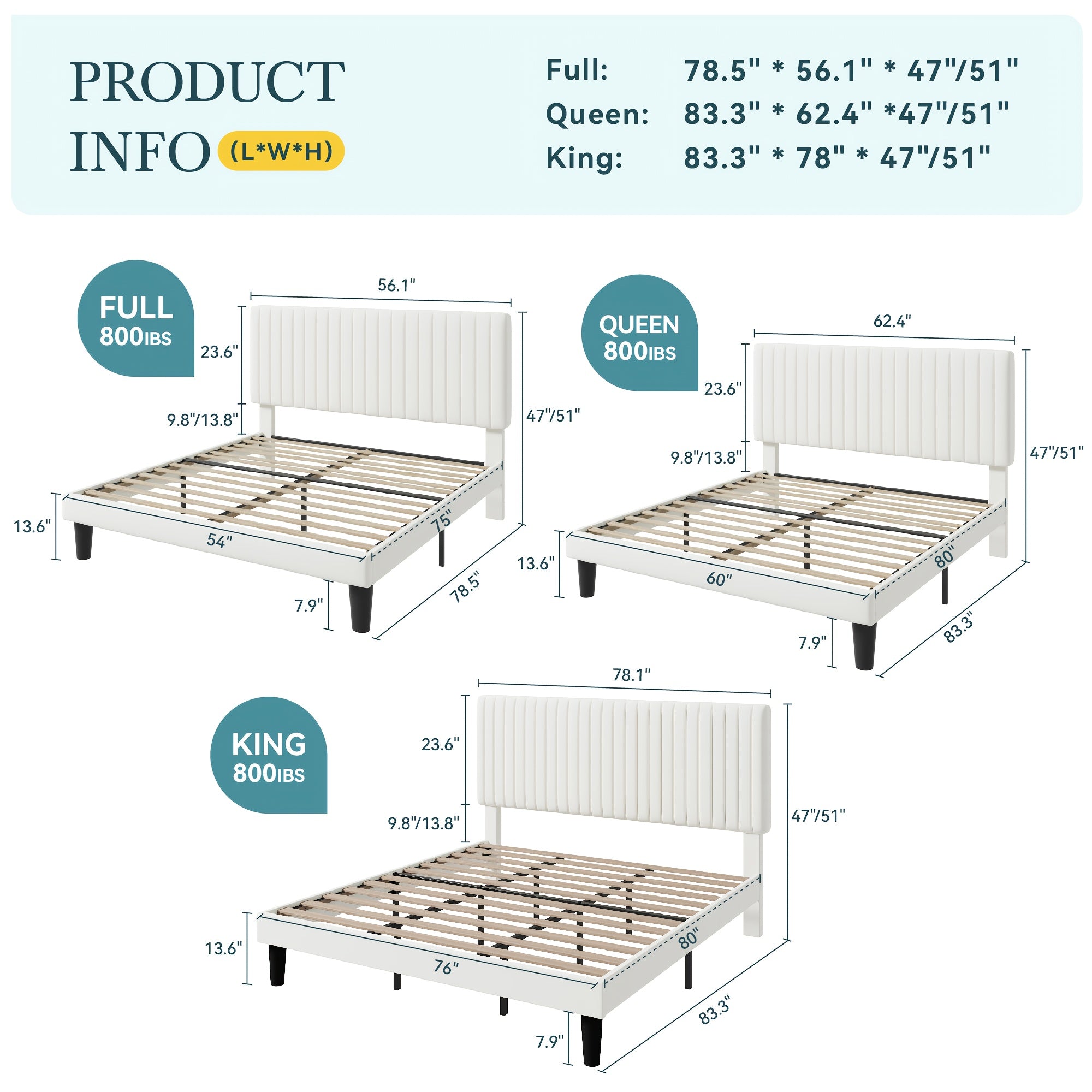 Modern Velvet Upholstered Bed Frame with Adjustable Headboard