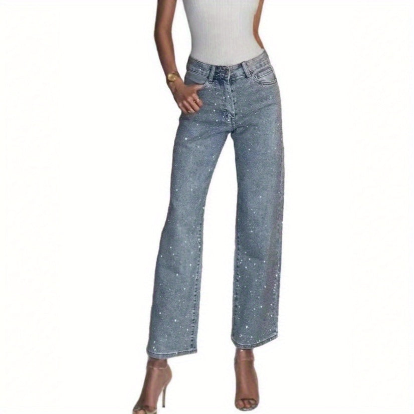 High Waist Straight Leg Jeans