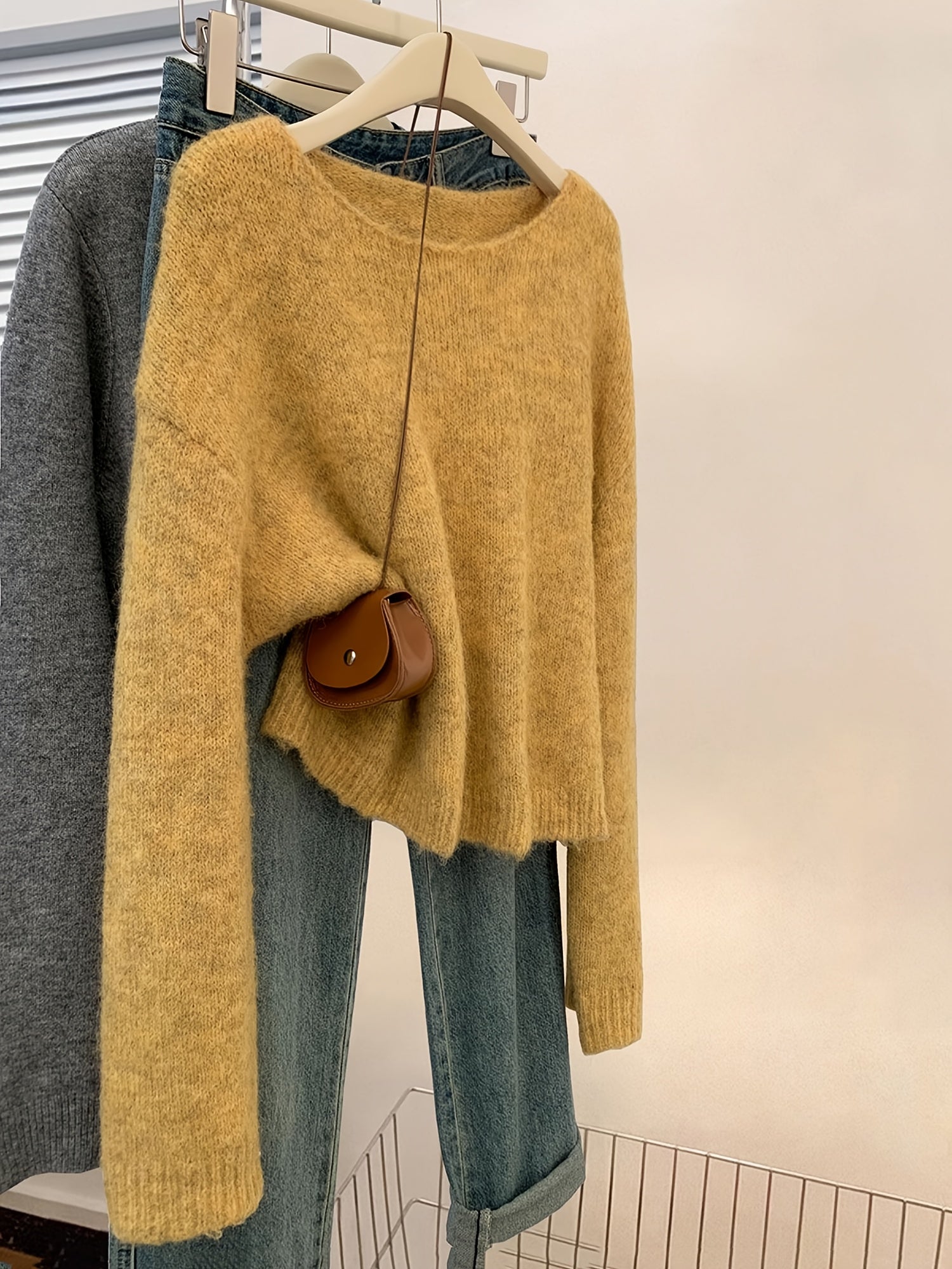 2025 New Christmas Casual Versatile Pullover Soft Short Sweater for Women Autumn Winter Base Layer