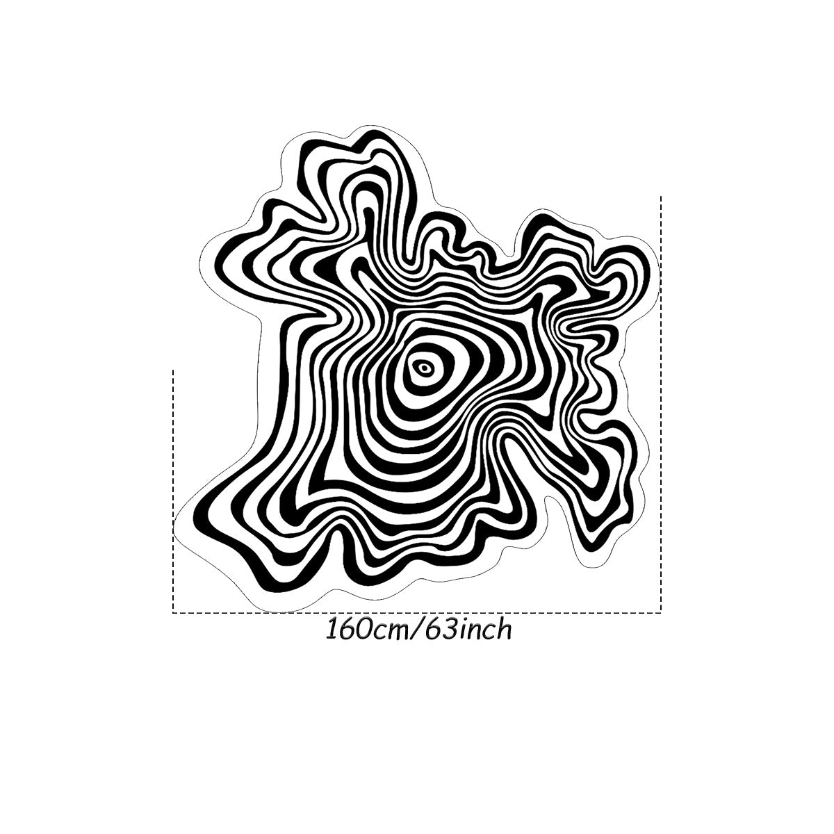 Abstract Black and White Striped Area Mat