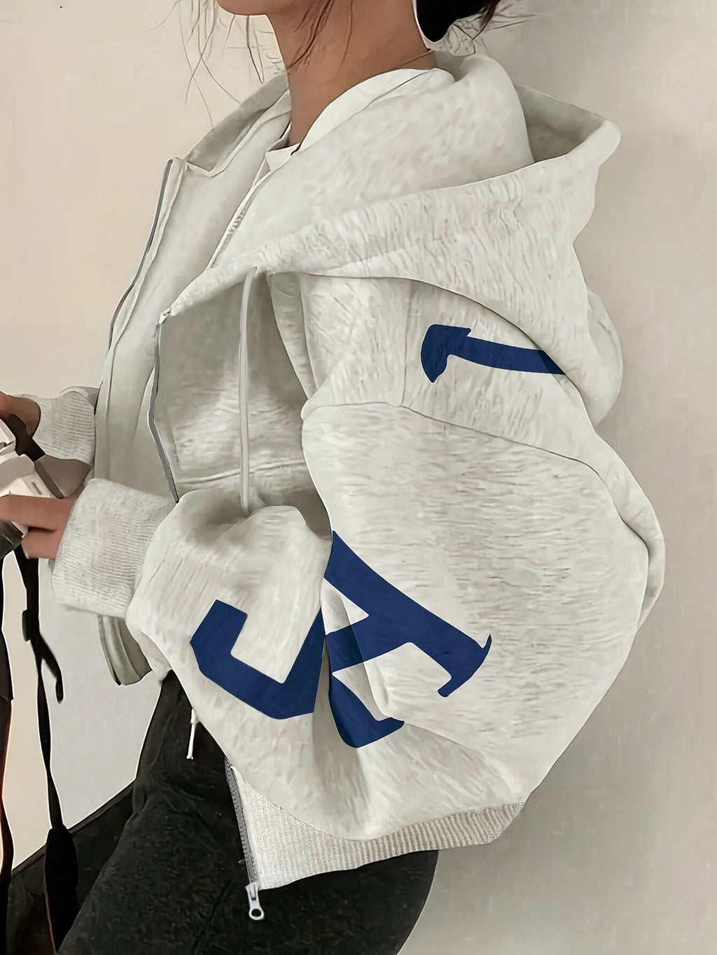 Oversized Letter Graphic Hoodie