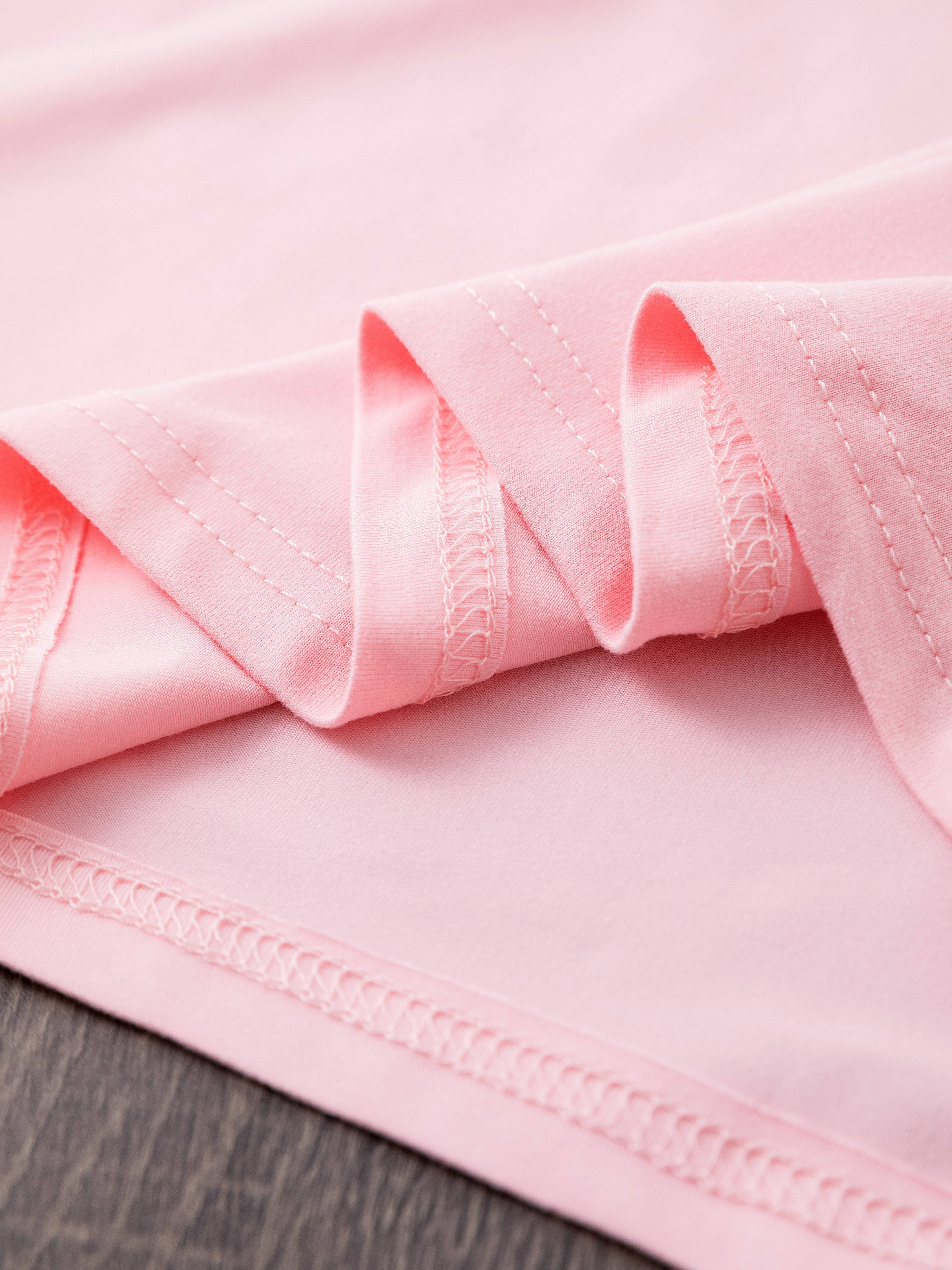 Soft Polyester Crew Neck Short Sleeve T-Shirt