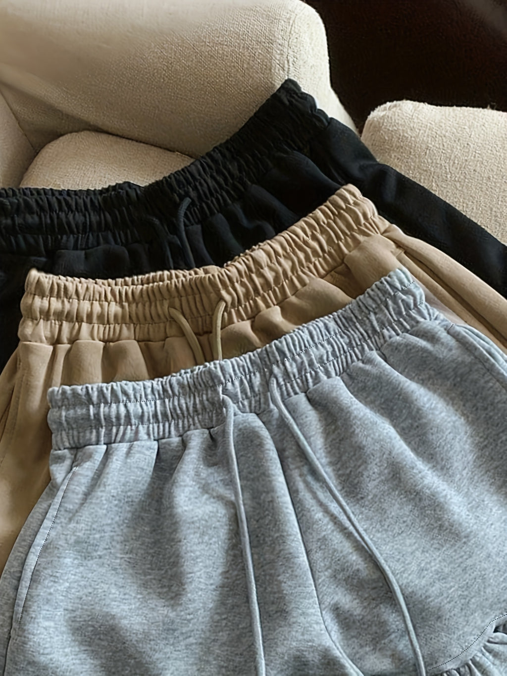 {3pcs} Casual Ruffle Shorts