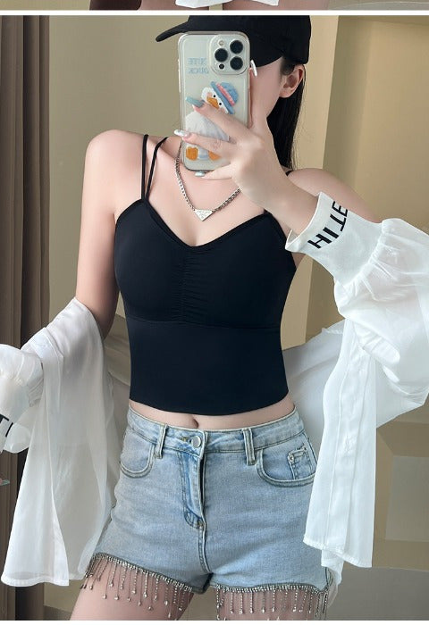 Set of 4 Sexy Lace-Back Camisoles