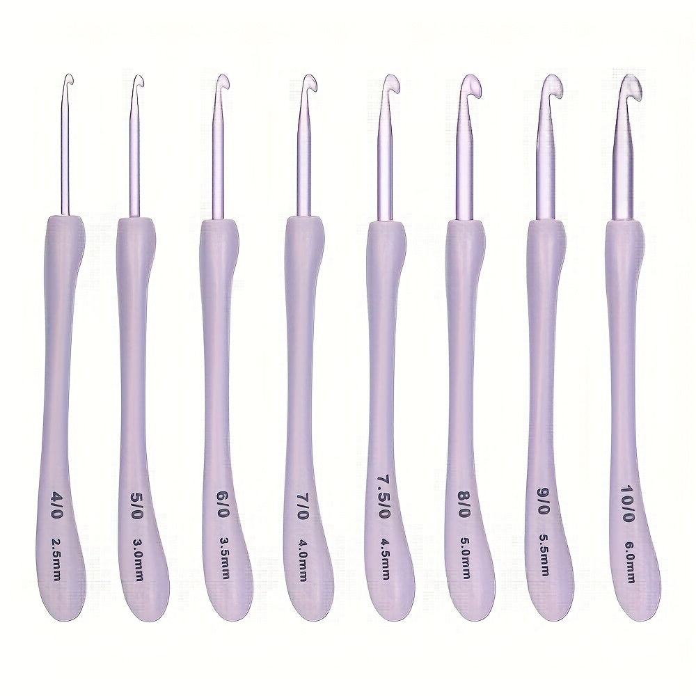 8 Sizes Purple Crochet Hook Set