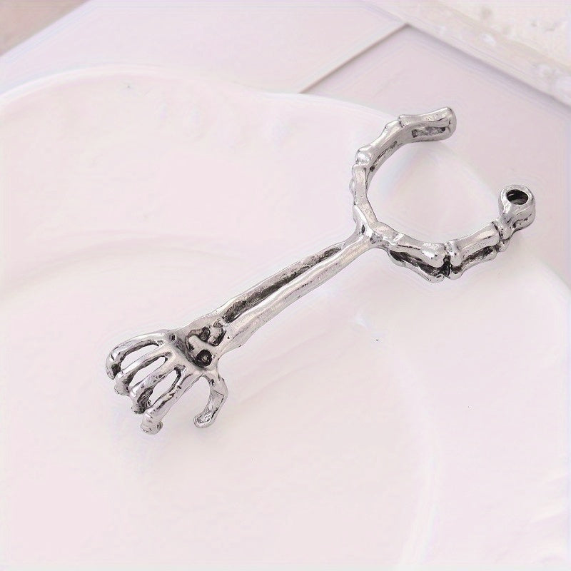 Set of 3 - Holder And Ring with a Hand Bone Skeleton Design