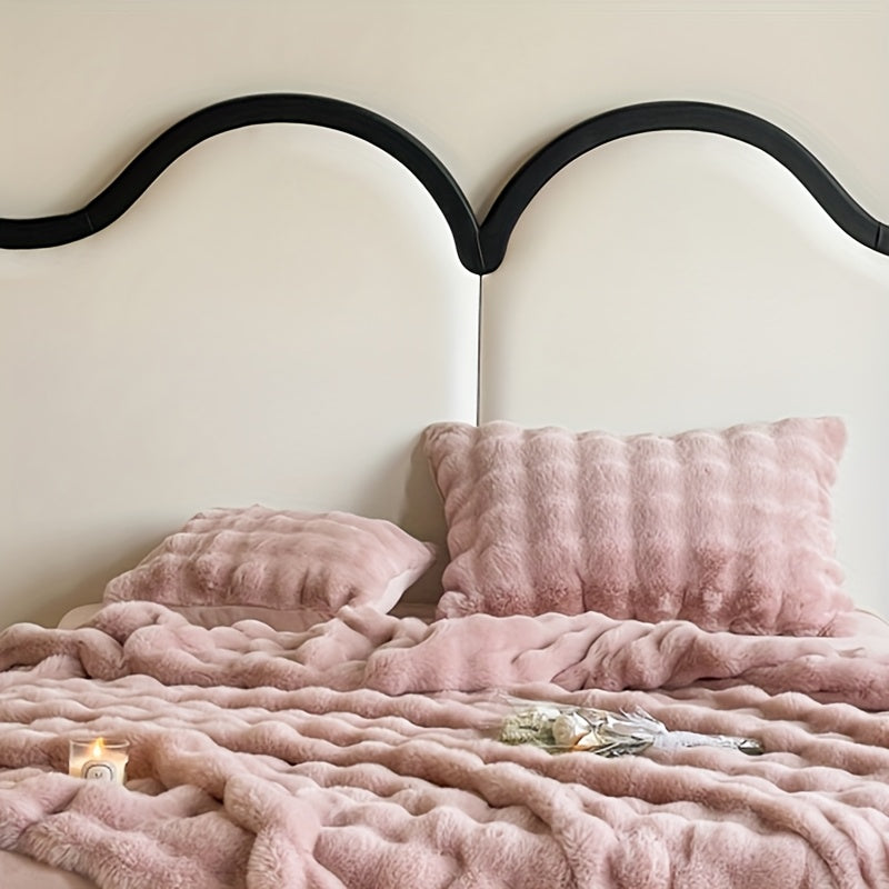 {2pcs} Bubble Imitation Rabbit Plush Pillowcases