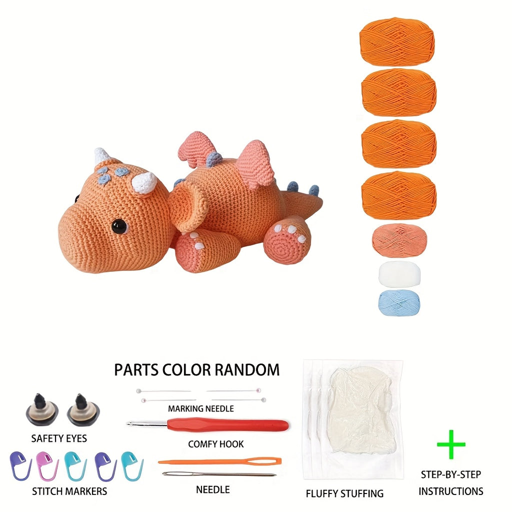 of Flame Mountain Fire Dragon Crochet Material Pack