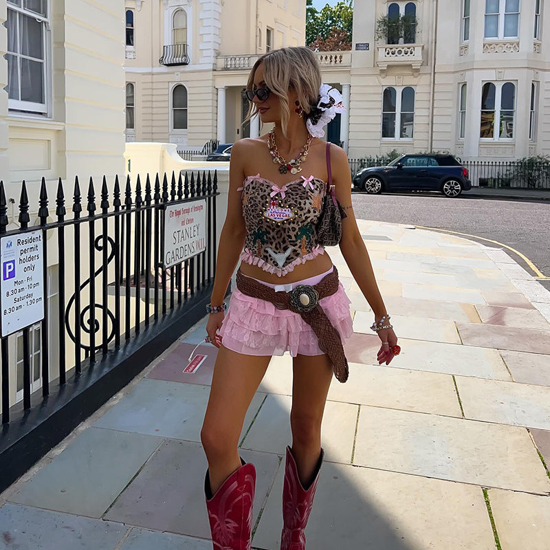 Bow Leopard Print Camisole