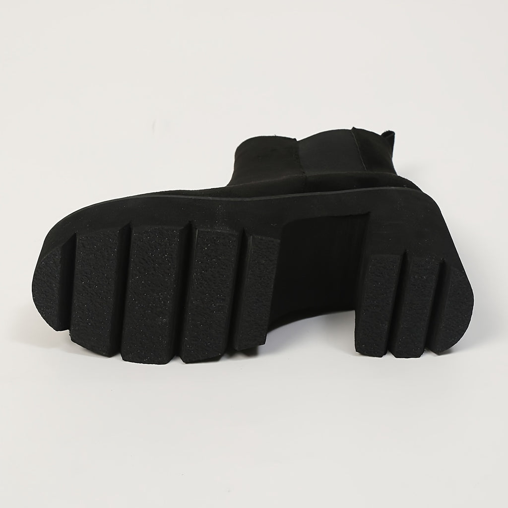 Solid Color Trendy Boots