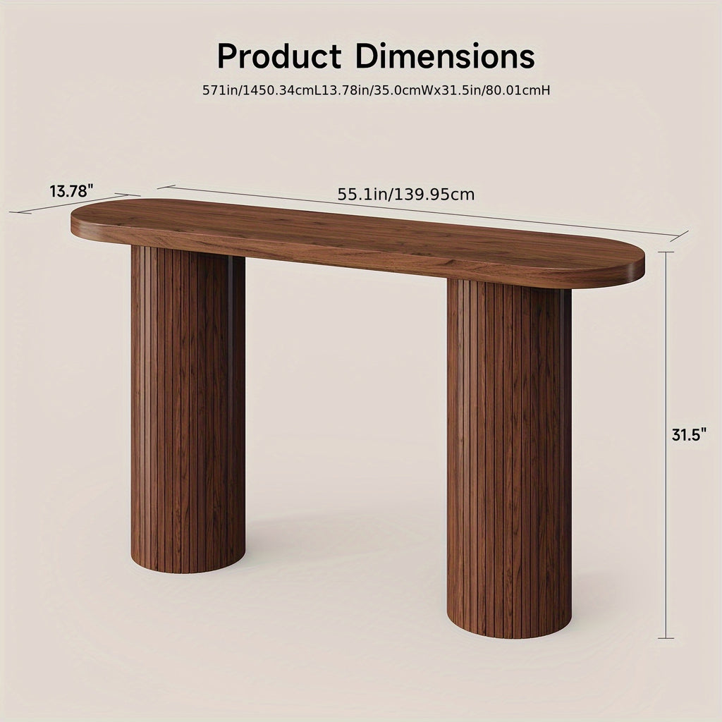 55 Inch Farmhouse Style Entryway Table