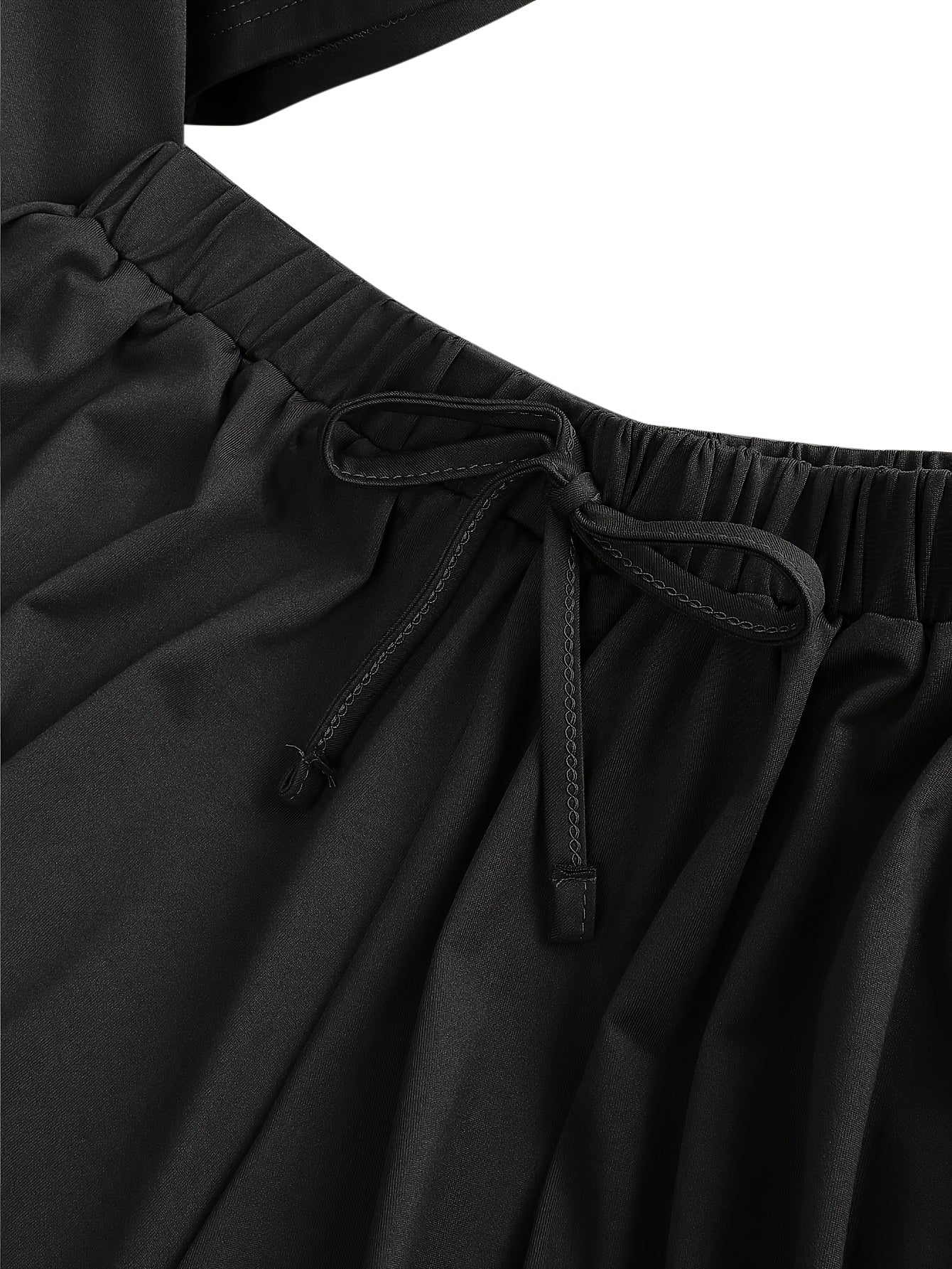 Casual Solid Color Hoodie Sweatshirt and Drawstring Shorts Set