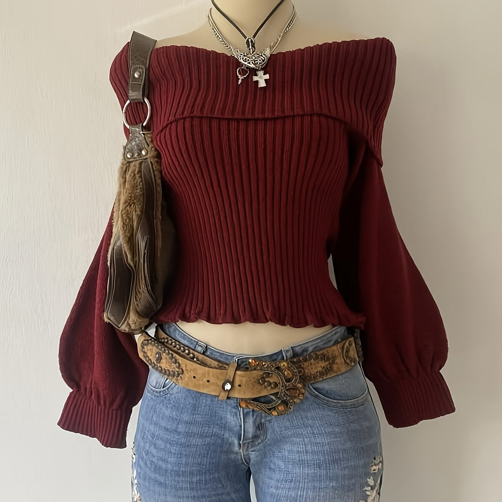 Off-the-Shoulder Sweater