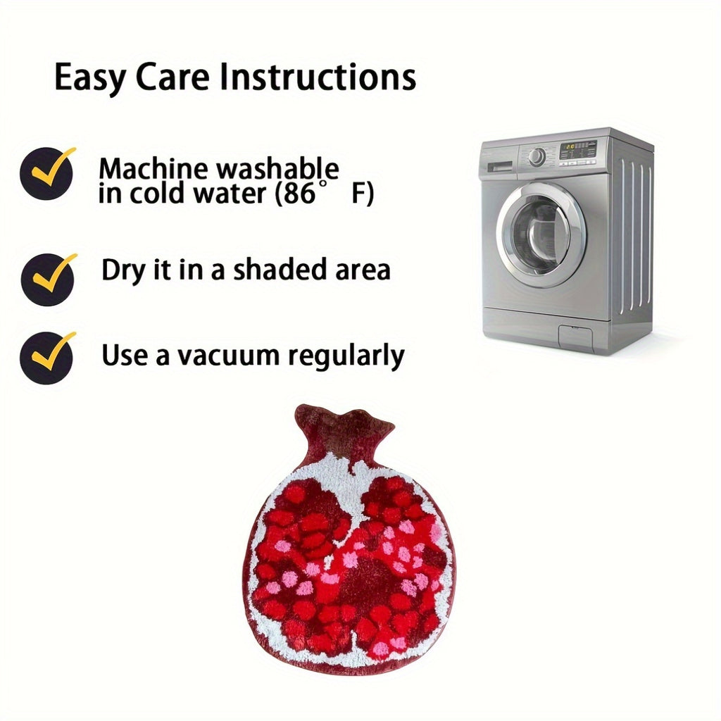 Pomegranate Fruit Shape Bath Rug