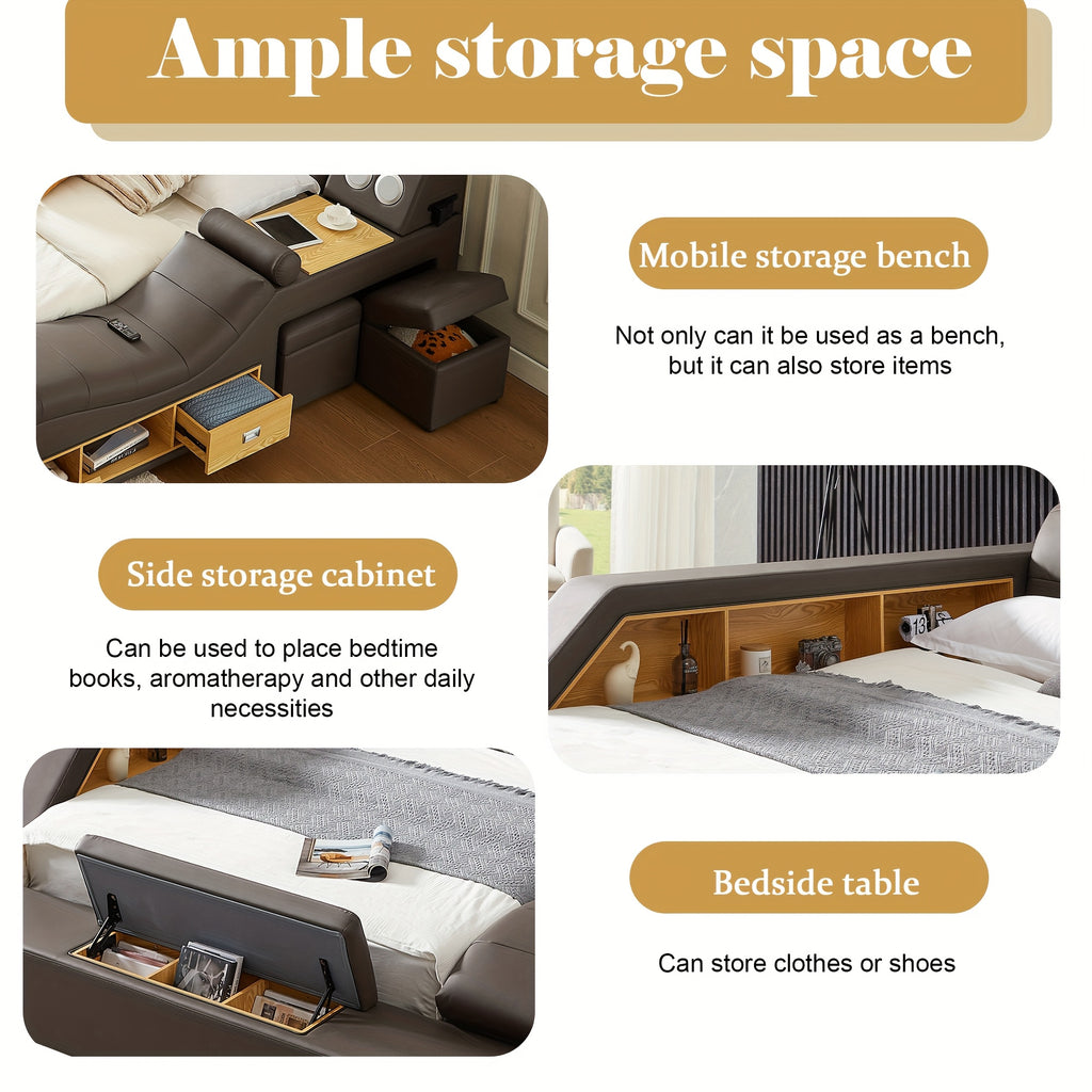 Multifunctional Large Bed Frame