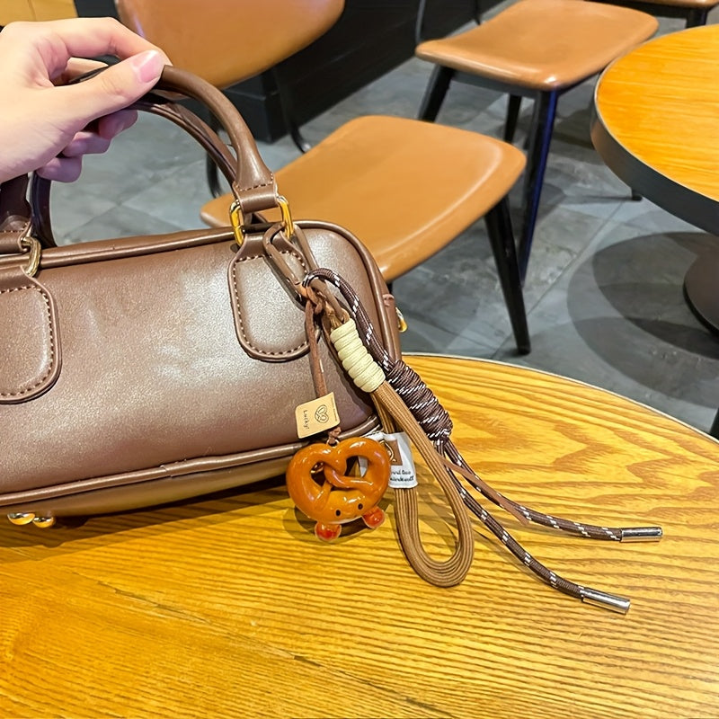 Delicate Bread Woven Rope Keychain